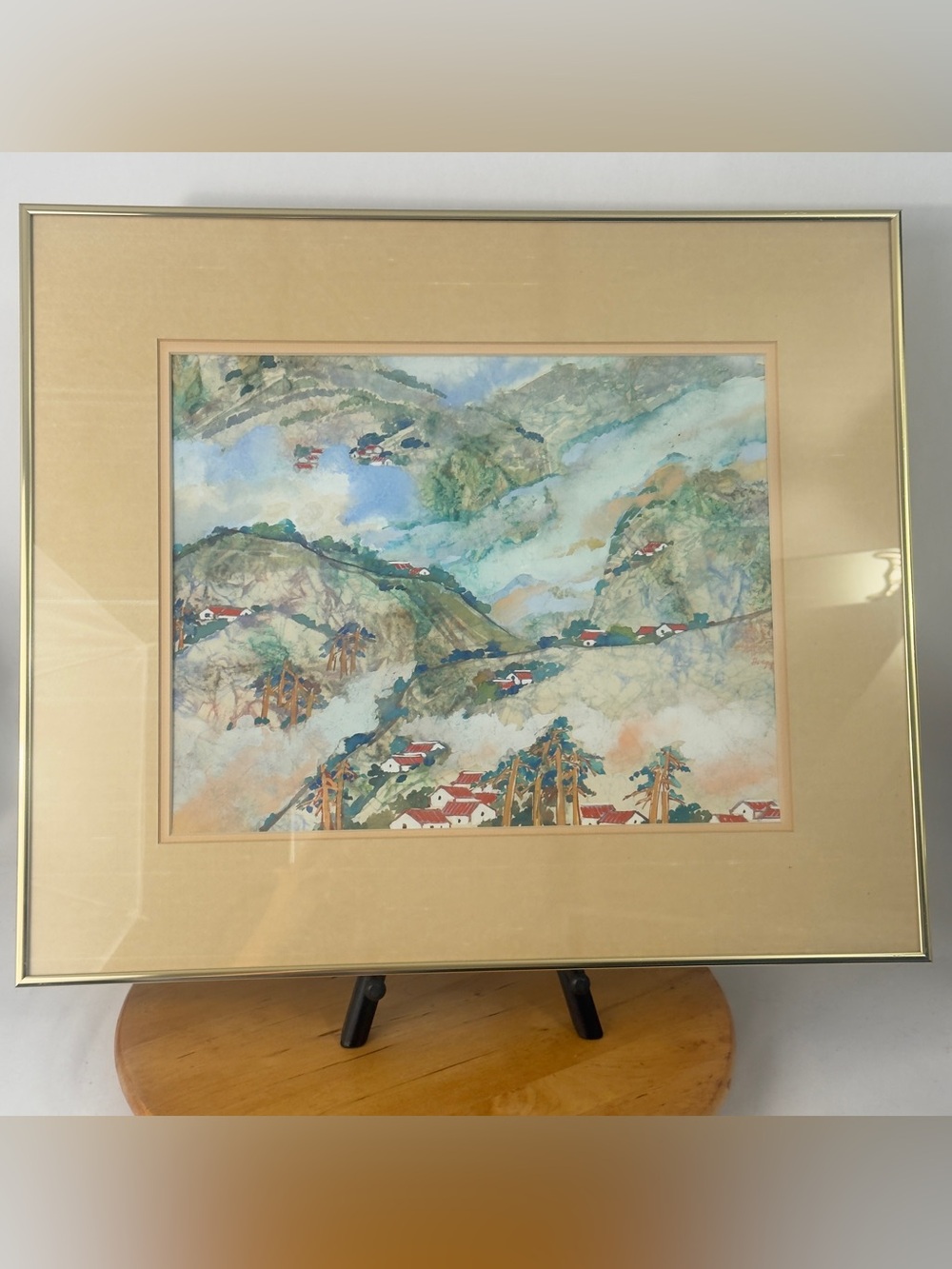 H.Y. Peter Hsu 1979 Contemporary Chinese Watercolor on Paper Landscape Scene